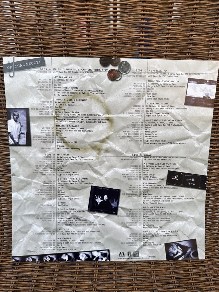 Eminem The Slim Shady LP 2×LP Vinyl 1999 US First Press INT2-90287 Shrink Hype Foto 3 de 4