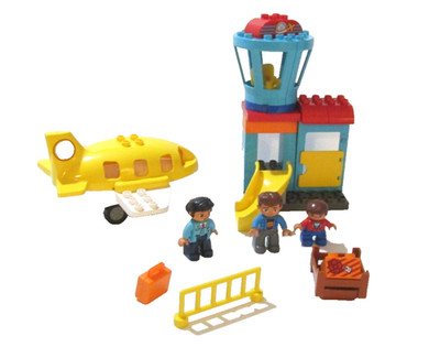Lego Duplo 10871 Airport 100% Complete Town Preschool   Duplo  20871 Airport Playset - Yellow and Blue Like New 90 % Complete. main image 0