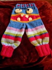 RETRO Neugeborenes Baby MONSTER HOSE. Handarbeit. Kordelzug Taille, Taufgeschenk