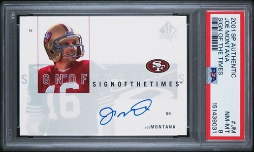 Joe Montana #JM 2001 SP Authentic Sign of the Times card