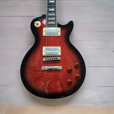 US warehouse LP red brown HH pickup Mahogany body HH pickup chrome hardware