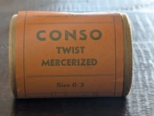 Vintage CONSO Mercerized Twist Cord Thread – Size 0/3 – 2 oz – Upholstery / Trim