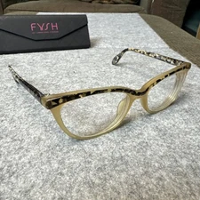 Fysh UK Eyeglasses, Frames ONLY 3526 917, 54[]18-135, Plastic, Brown/Cream
