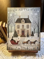 Prim House,  Horse Sleigh, Folk Art, Primitive, Handcrafted Plaque / Sign