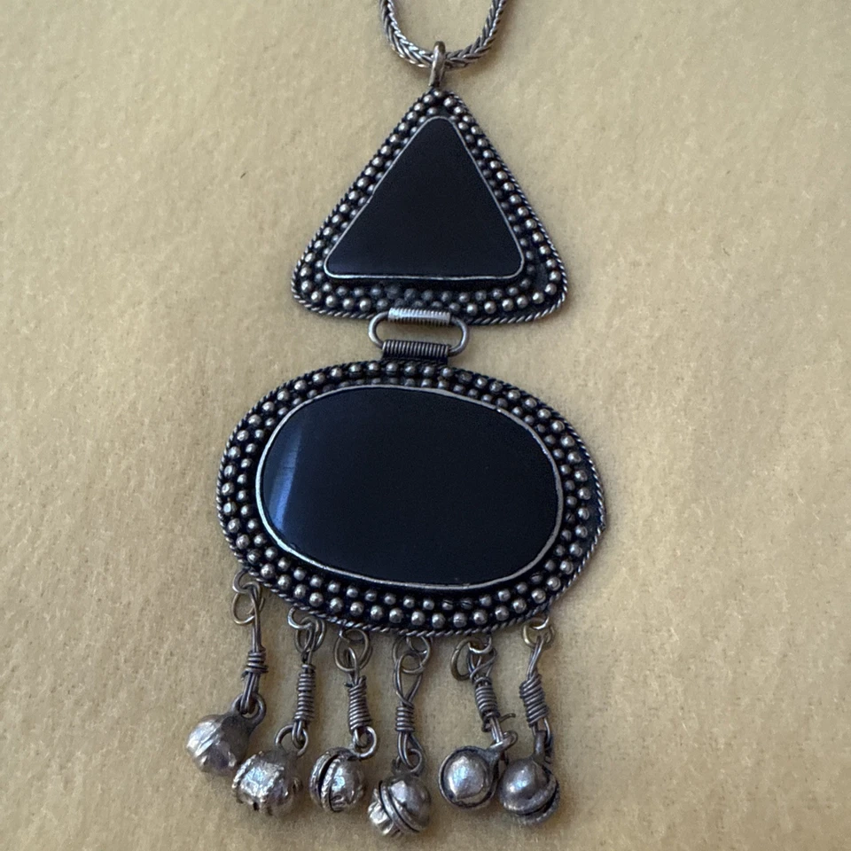 Black Onyx Set, Necklace And Matching Earrings - Image 4 of 4