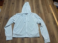 Colsie Sweatshirt Women's Size Small Blue Full Zip Drawstring Long Sleeve