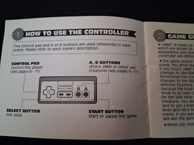 Nintendo NES Jaws Instruction Booklet (1987)