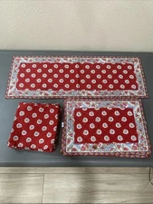 Pierre Deux French Country Set Of 7 Placemats 8 Napkins & S Table Runner STAINED