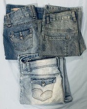 3 pares de jeans para niñas YMI 12, azul rústico 10, Chelsea Lei 14S