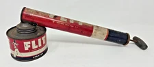 Antique 1920s Pre-ESSO Flit Hand Pump Bug Sprayer with Canister Insecticide