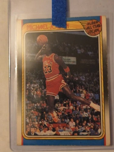 1988-89 Fleer Basketball #120 Michael Jordan AllStar 🔥🐐 Bulls 🏀 Nice Centerin