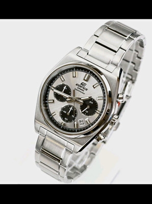 Casio EDIFICE Sapphire Chronograph Date Quartz 100m Silver Dial 40mm Steel