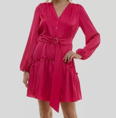 ruffle flare dress Bella Bloom- Ruffle Sleeve Pleats Fit/Flare Dress (New) (7 colors)