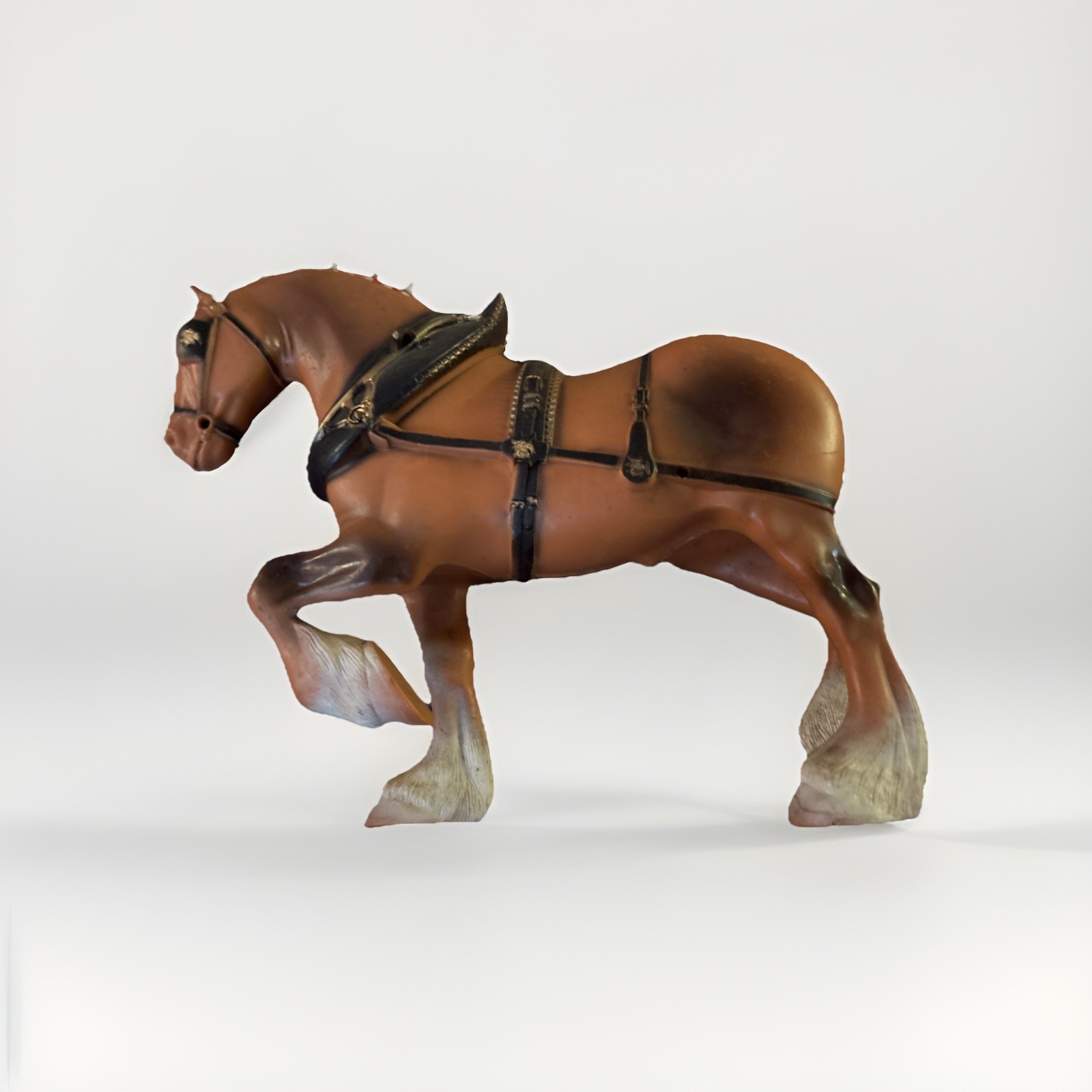 Anheuser Busch Budweiser Clydesdale Horse Vintage Plastic No Markings Hollow