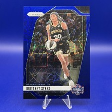 2024 Panini Prizm WNBA Brittney Sykes Blue Velocity Prizm #80 Washington Mystics