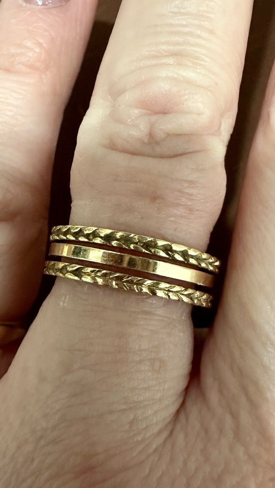 18k Braided Stack Ring Set - image 3