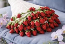 Crochet Strawberry Bouquet Large Blanket. Unique  Beautiful Gift. Round 160cm