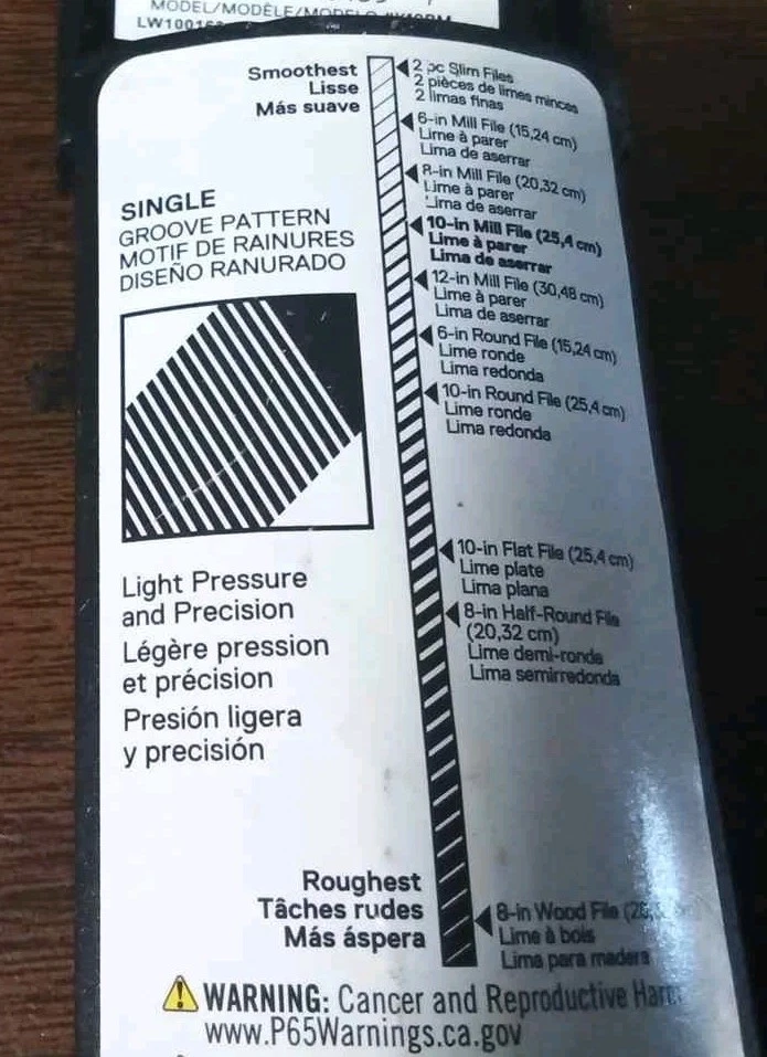 10" Kobalt CRESCENT 08642NN FLAT MILL BASTARD FINE HAND CUT FILE - Image 3 of 4