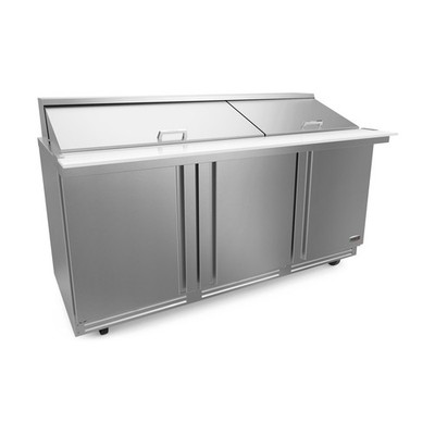 Fagor Refrigeration FMT-72-30-N 72'' Mega Top Sandwich/Salad Prep Table w/ 3 D...