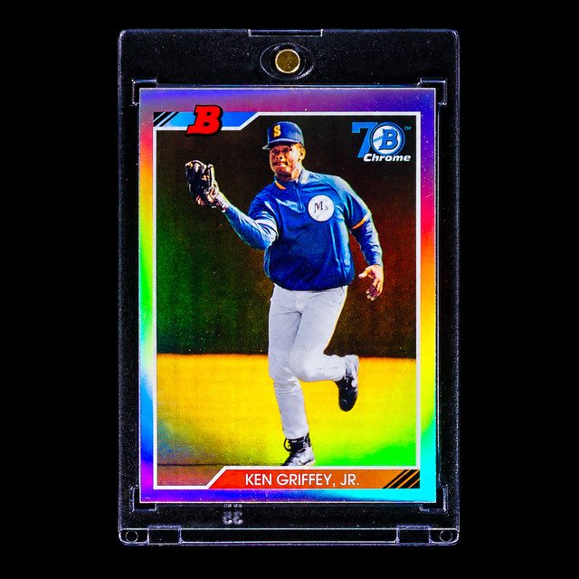 Ken Griffey Jr. 1992 Bowman Refractor Throwback Card Seattle Mariners HOF