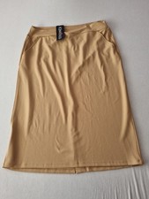 Kim & Co Skirt Size 3XL Camel  Brown A- Line Pockets New With Tags BNWT 