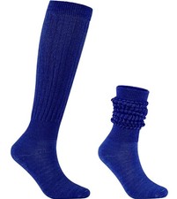 Women's Long Slouch Knit Casual Scrunch Socks for Girls Knee High B206