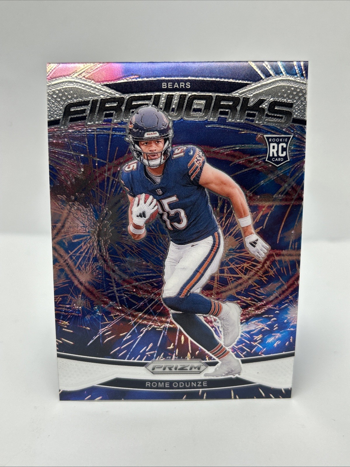 2024 Panini Prizm Fireworks ROME ODUNZE #19 Chicago Bears (RC)