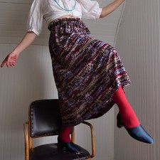 Gorgeous 1970s orange label Missoni wool midi skirt