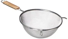 8-Inch Single Mesh Strainer, Medium, 1, Tinned/wood handles