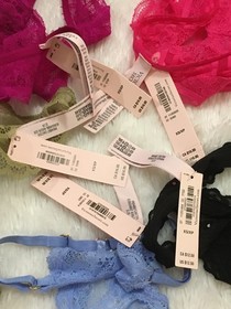 $671 VICTORIA'S SECRET PINK Thong Cheeky Panty Bra Lot Silky Smooth Lace XS 32pc