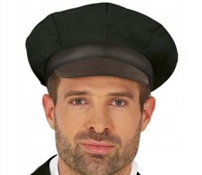 Schwarze Chauffeur Mütze mit Schirm, Kostüm Accessoire, Unisex Größe