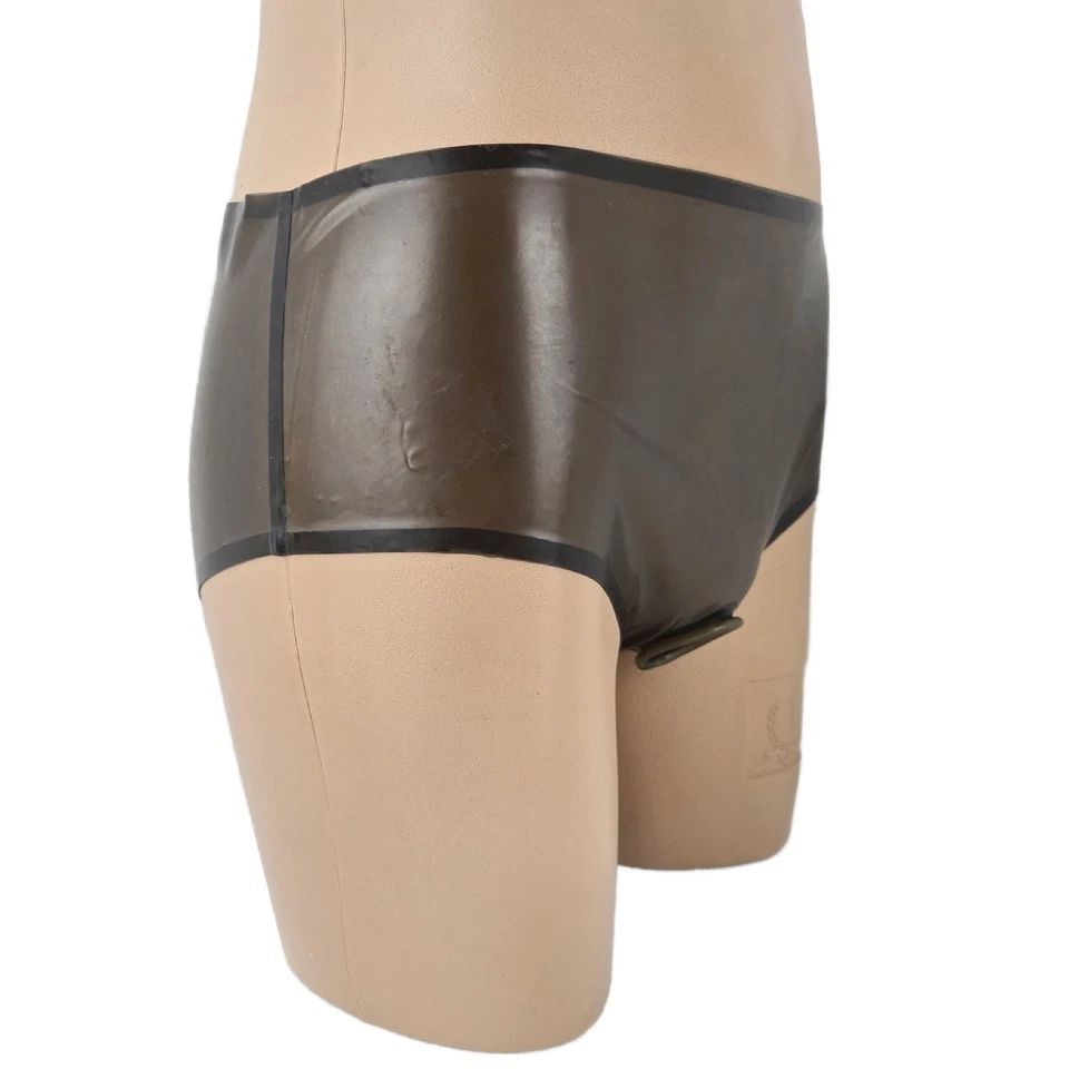 Latex Slip ouvert schwarz-transparent (S) - Bild 2 von 4