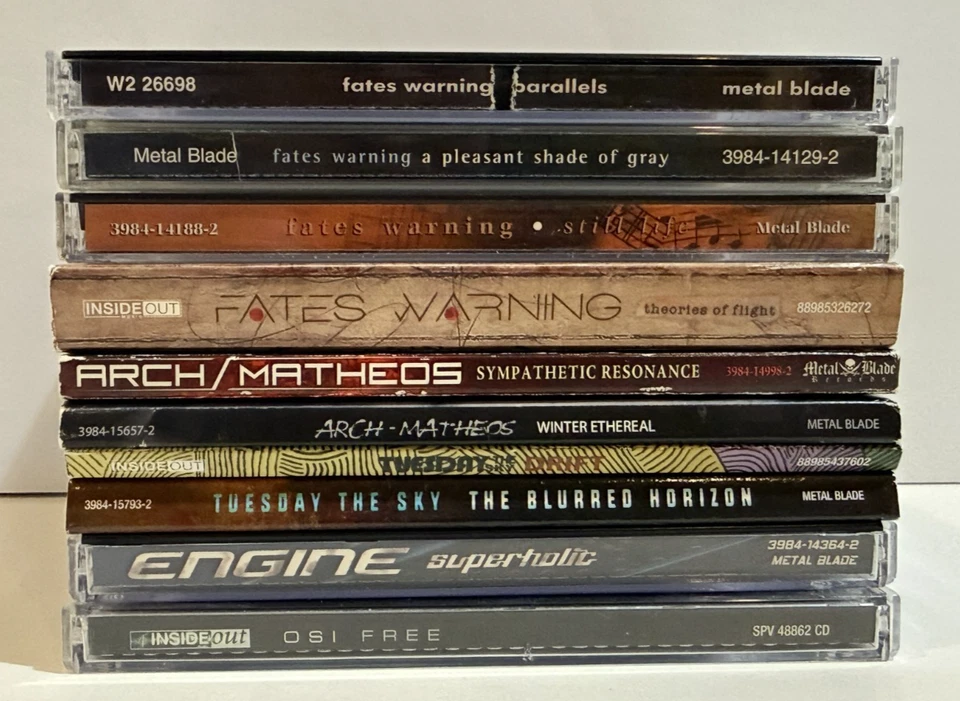 Fates Warning Arch Matheos OSI Tuesday The Sky Engine 10 CD Lot Still Life APSOG - Image 2 of 4