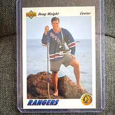 Upper Deck 1991-92 Doug Weight #444 New York Rangers Star Rookie Card. rookie card picture