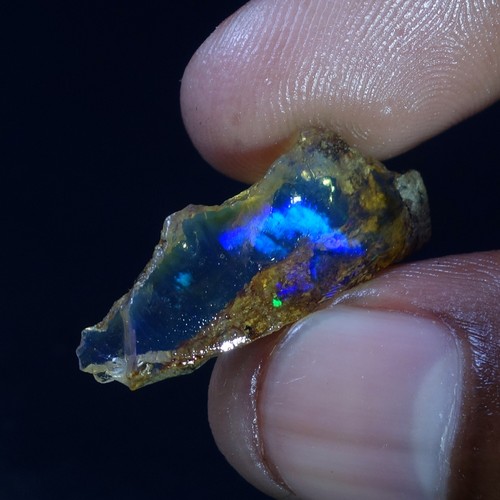 09.30 Cts 100% Natural Welo Fire Ethiopian Oil Opal Rough Cab Gems Ring Nacklace - Picture 5 of 11