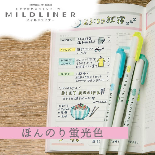 Zebra Mildliner Fluorescent Highlighter Marking Pen Set 5 Light Colors - Picture 4 of 6