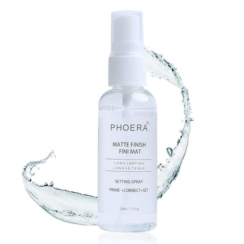 PHOERA Long Lasting Matte Finish Setting Spray Makeup Face Primer Foundation - Picture 8 of 11