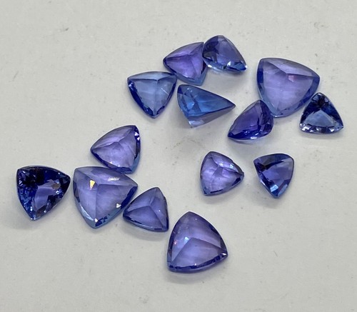Piedras preciosas sueltas naturales AAA talla trillón de tanzanita para hacer todo tipo de joyas - Imagen 19 de 24