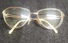 GREAT VINTAGE NINA RICCI Paris NR 2004 GOLD MULTICOLOR FRAME EYEGLASSES W/Case