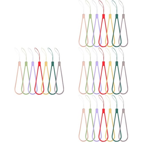 4 Count Geflochtenes Silikon -Lanyard Handy Hängendes Seil Handyband Aus - Zdjęcie 9 z 12