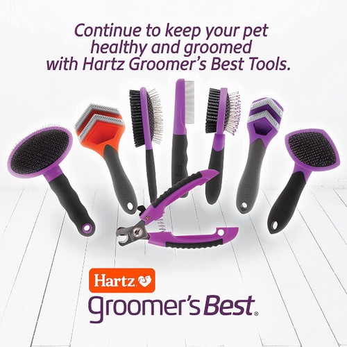 Hartz Groomer's beste glatternde Bürste für Hunde & Katzen, Deflecke & hilft beim Entsorgen - Bild 8 von 9