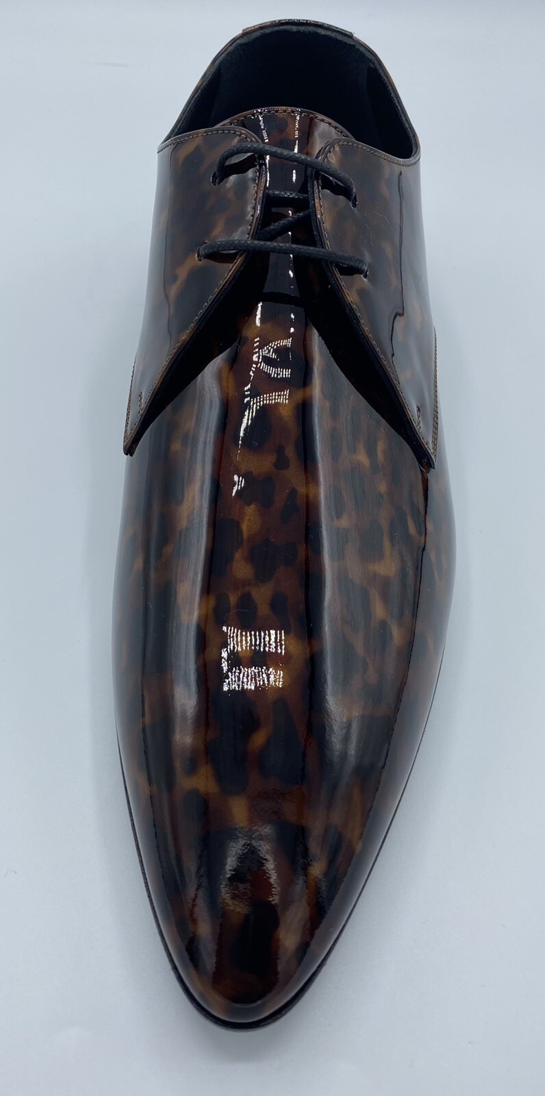 $800 Saint Laurent Jonas tartaruga vernice pelle taglia US 9 Made in Italy