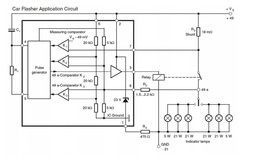 [2pcs] IC U6043B TFK (Atmel)  relay-controlled automotive flashers DIP8 - Image 2 of 2