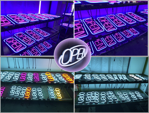 UK Top Quality Super Bright LED OPEN Shop Sign Neon Display Window Hanging Light - 第 1/14 張圖片