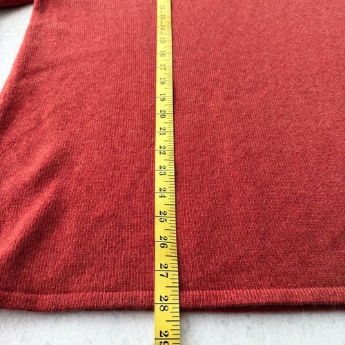 Vintage Saks Fifth Avenue Cashmere Collection Sweater Women’s Coral V Nec | Sz L - Picture 5 of 5