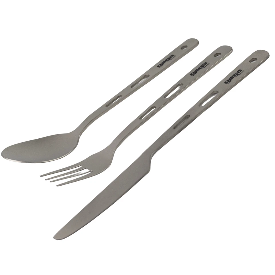 Gagasport Titanium Travel Utensil Set – Reusable Fork, Spoon & Knife with Case - Image 3 of 4