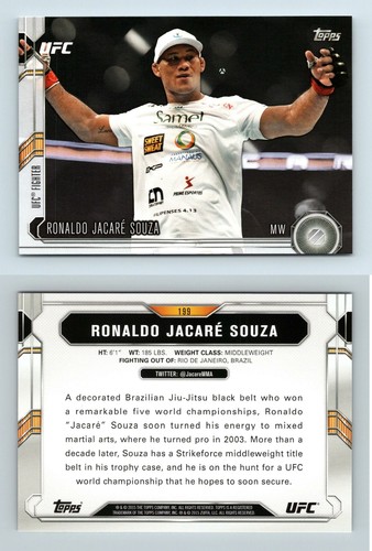 Ronaldo Jacare Souza #199 UFC Chronicles 2015 Topps Trading Card - 第 1/1 張圖片