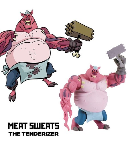 2018 Playmates - Rise of the Teenage Mutant Ninja Turtles - MEAT SWEATS Figure - Picture 7 of 7