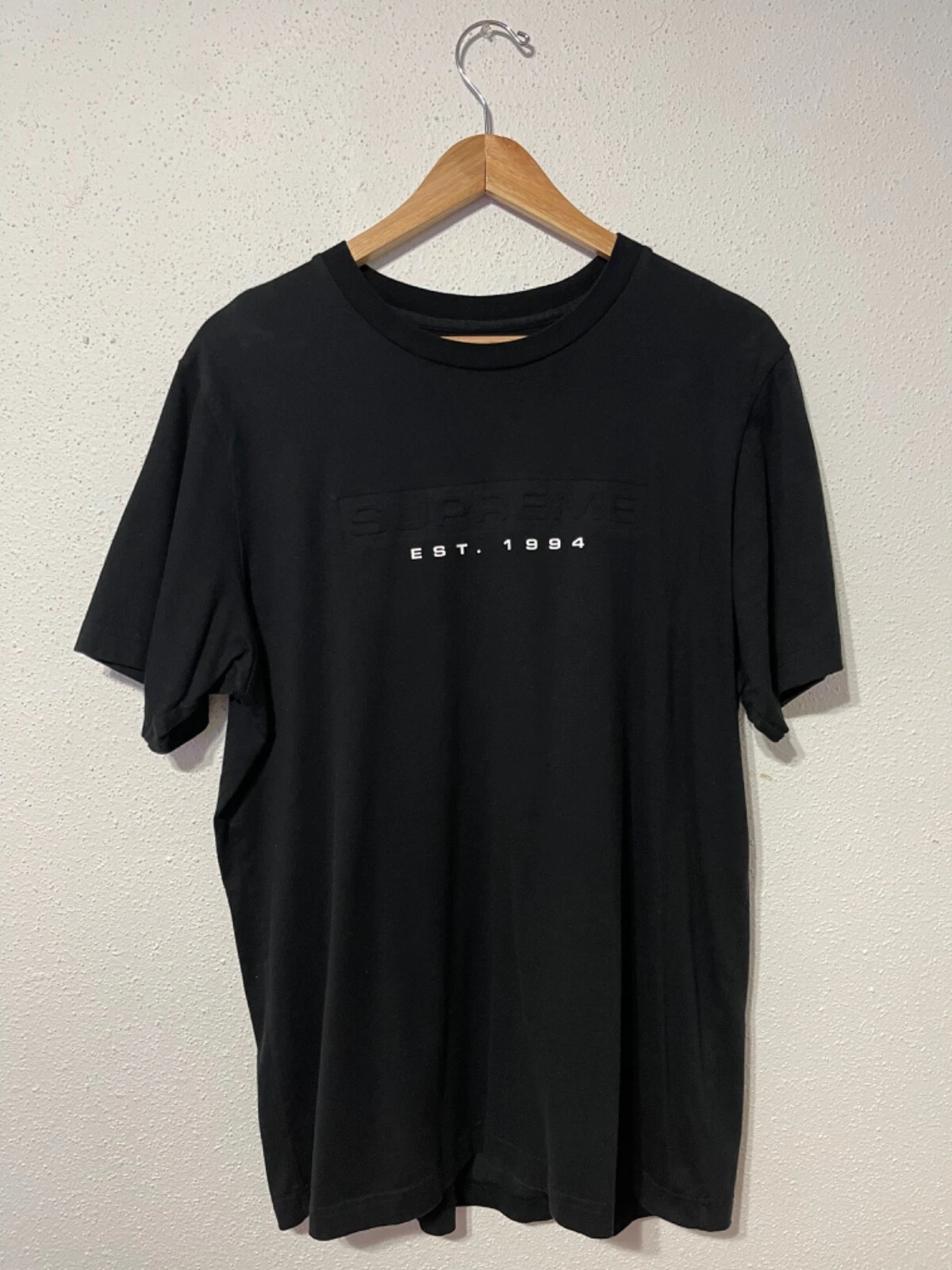 Tee shirt noir Supreme en relief SS16 taille L