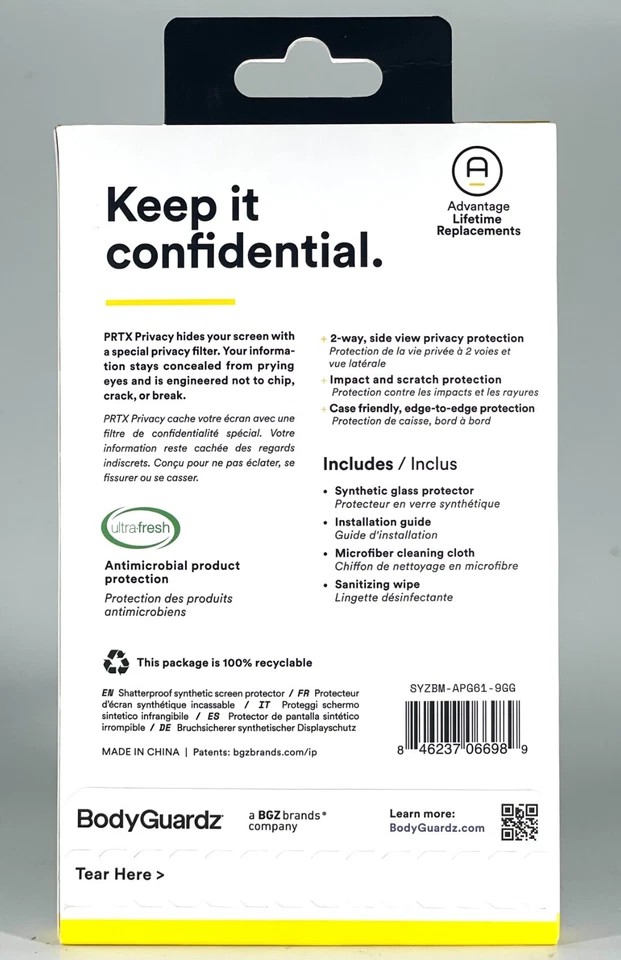 BodyGuardz Privacy Screen Protector For Apple iPhone 12 / 12 Pro - Image 2 of 2